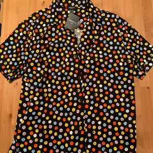 Forever21 Men’s Woven Top/Shirt Black, Size M